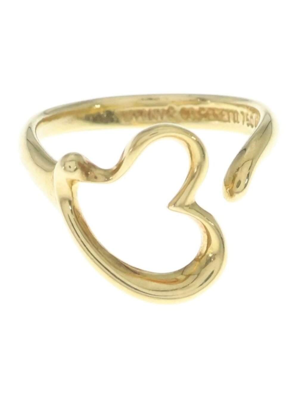 Tiffany & Co 18k Yellow Gold Elsa Peretti Open Heart Ring